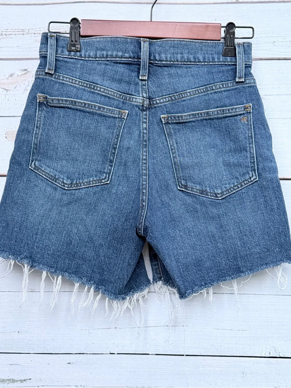 Madewell Blue Distressed Denim Cutoff Shorts